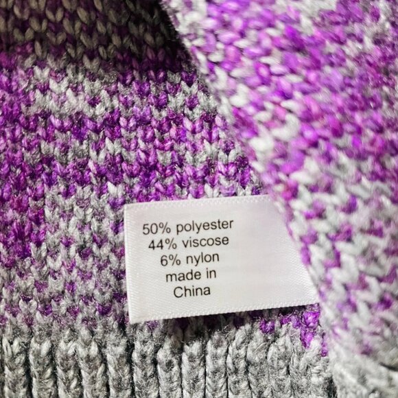 Lane Bryant Womens Gray Crew Neck Fair Isle Jumper Pullover Sweater Size 18/20 - Picture 4 of 8